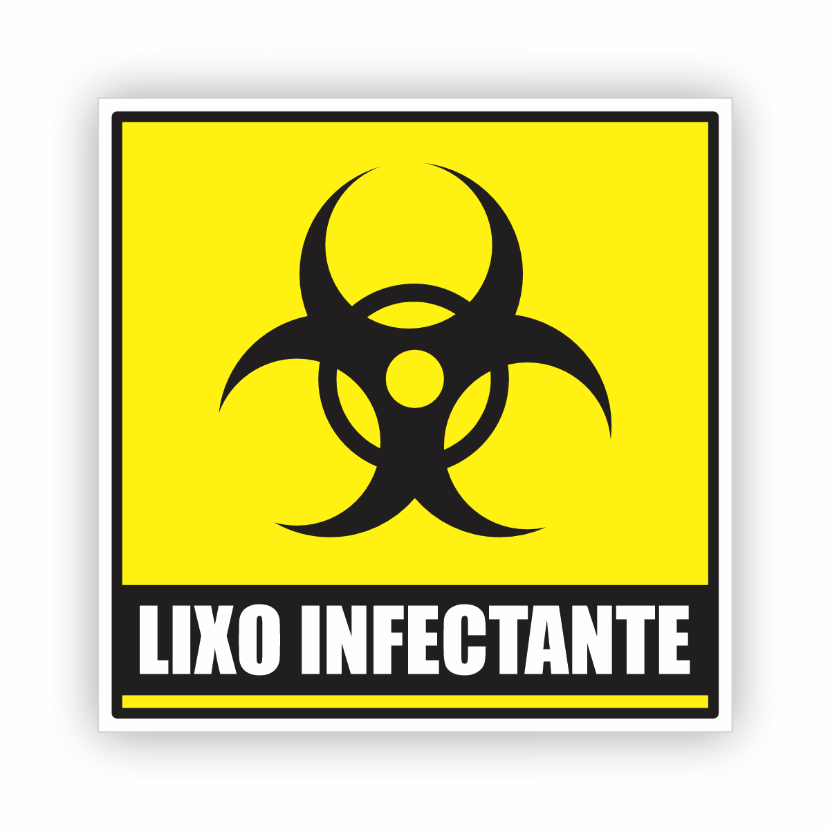 KIT ADESIVOS DE COLETA SELETIVA LIXO COMUM E LIXO INFECTANTE 15X15CM