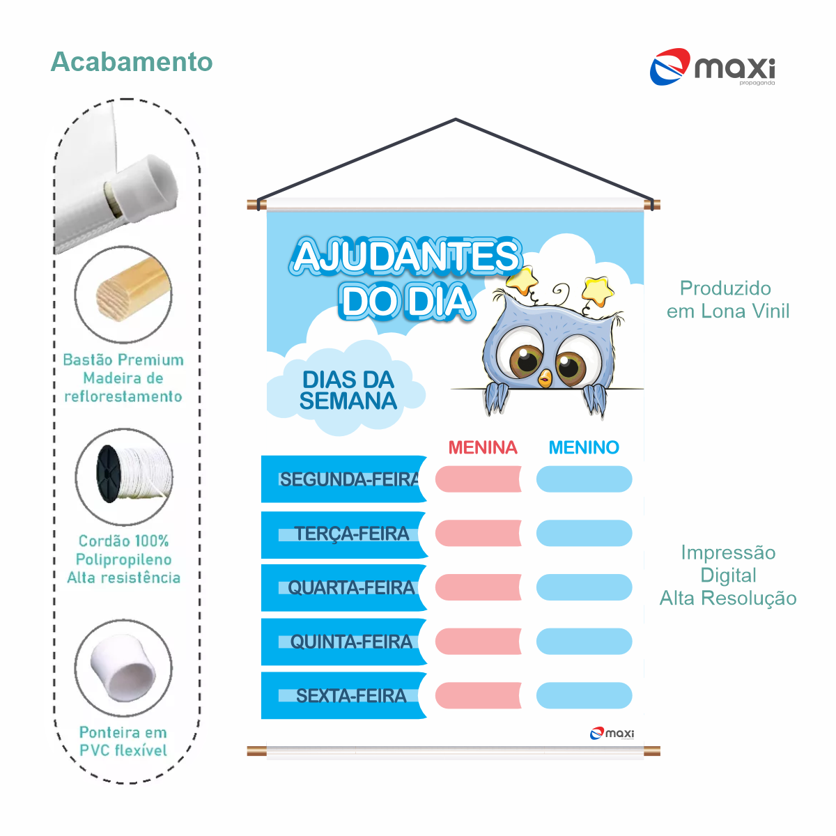 BANNER PEDAGÓGICO AJUDANTE DO DIA