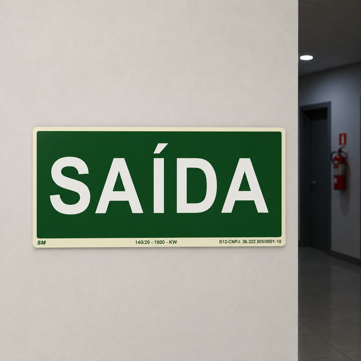 Placa Fotoluminescente – Saída de Emergência | NBR 16820