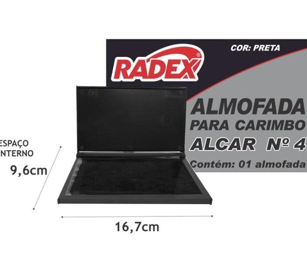 ALMOFADA PARA CARIMBO Nº 4 - 16,7X9,5CM - RADEX