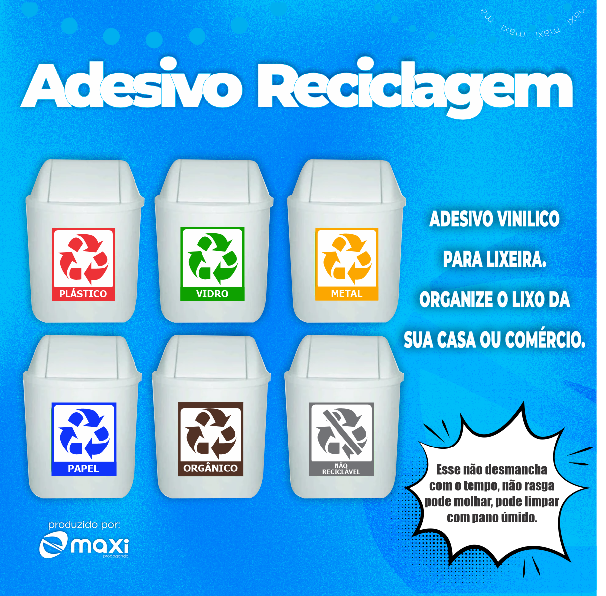 KIT ADESIVOS RECICLAGEM 13X15CM