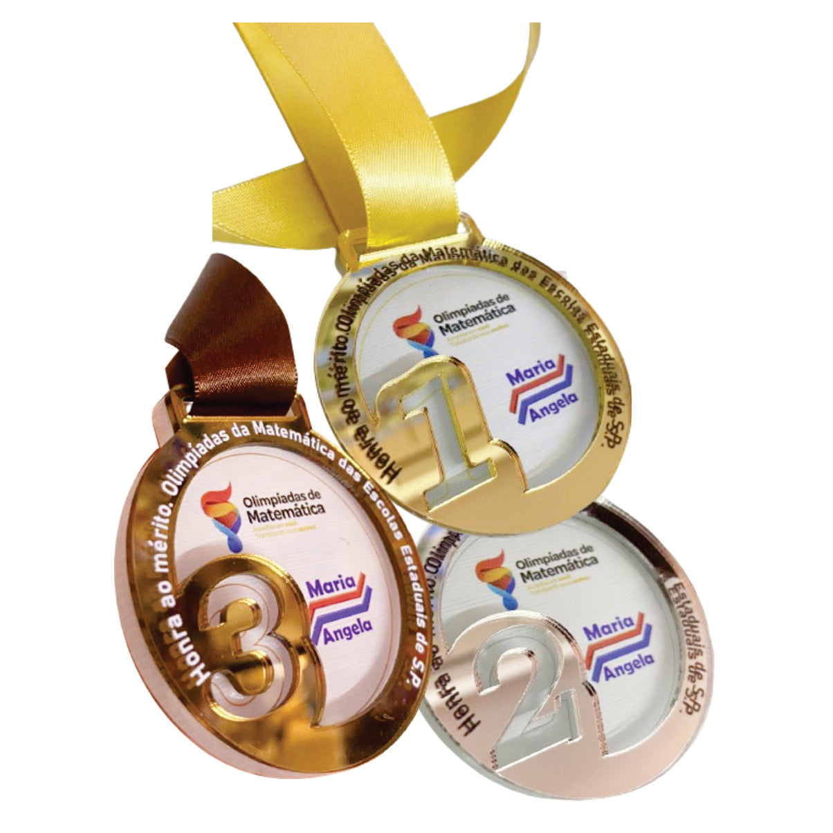 MEDALHA DE ACRILICO ESPELHO PERSONALIZADA
