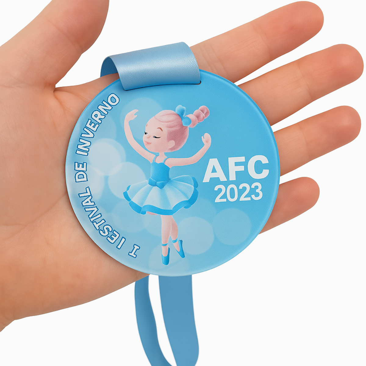 Medalha de Acrílico Bailarina Personalizada