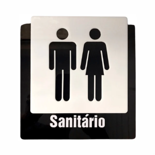 Placa de Sinalização Premium para Sanitários Unissex