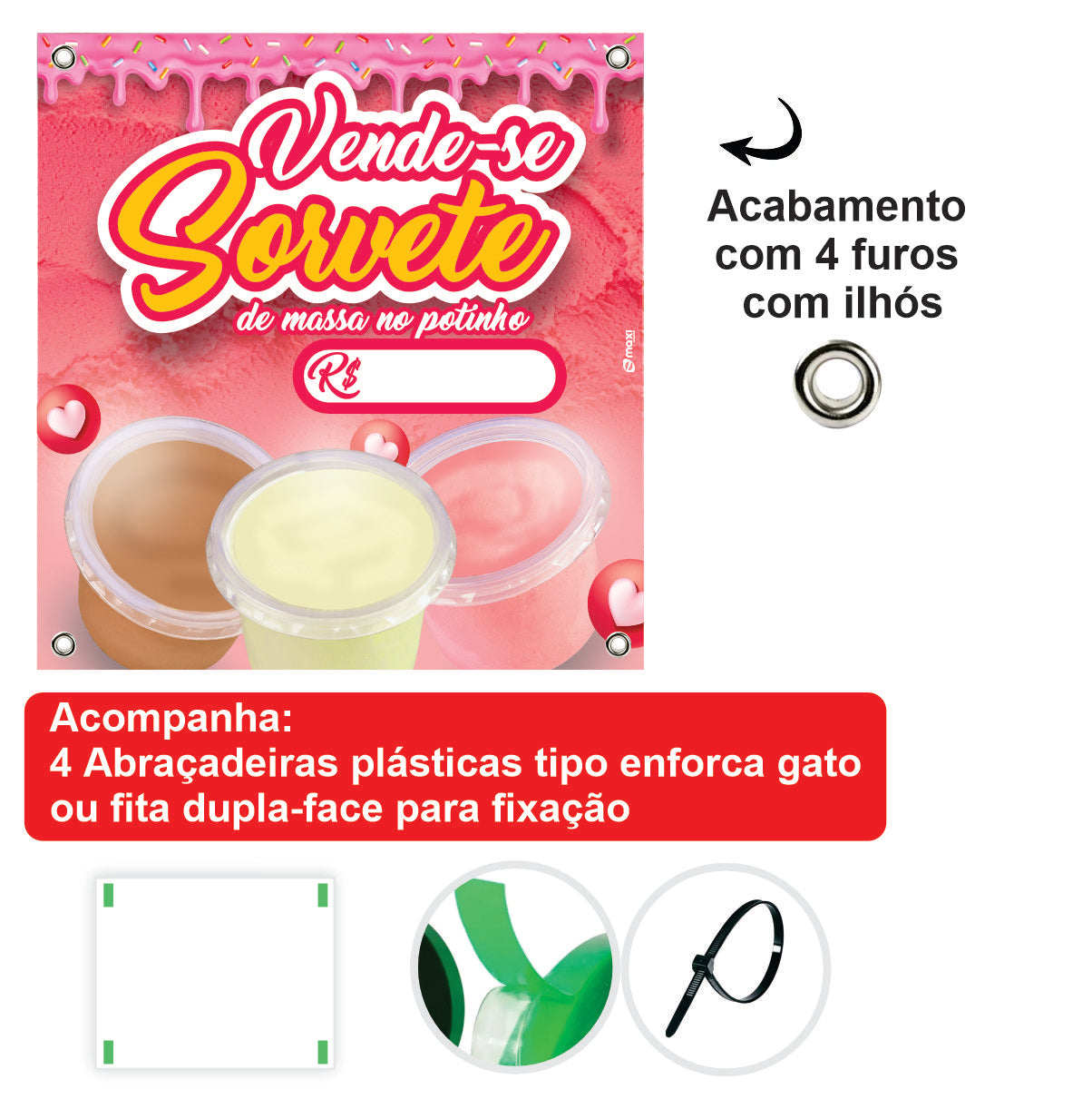 PLACA VENDE-SE SORVETE