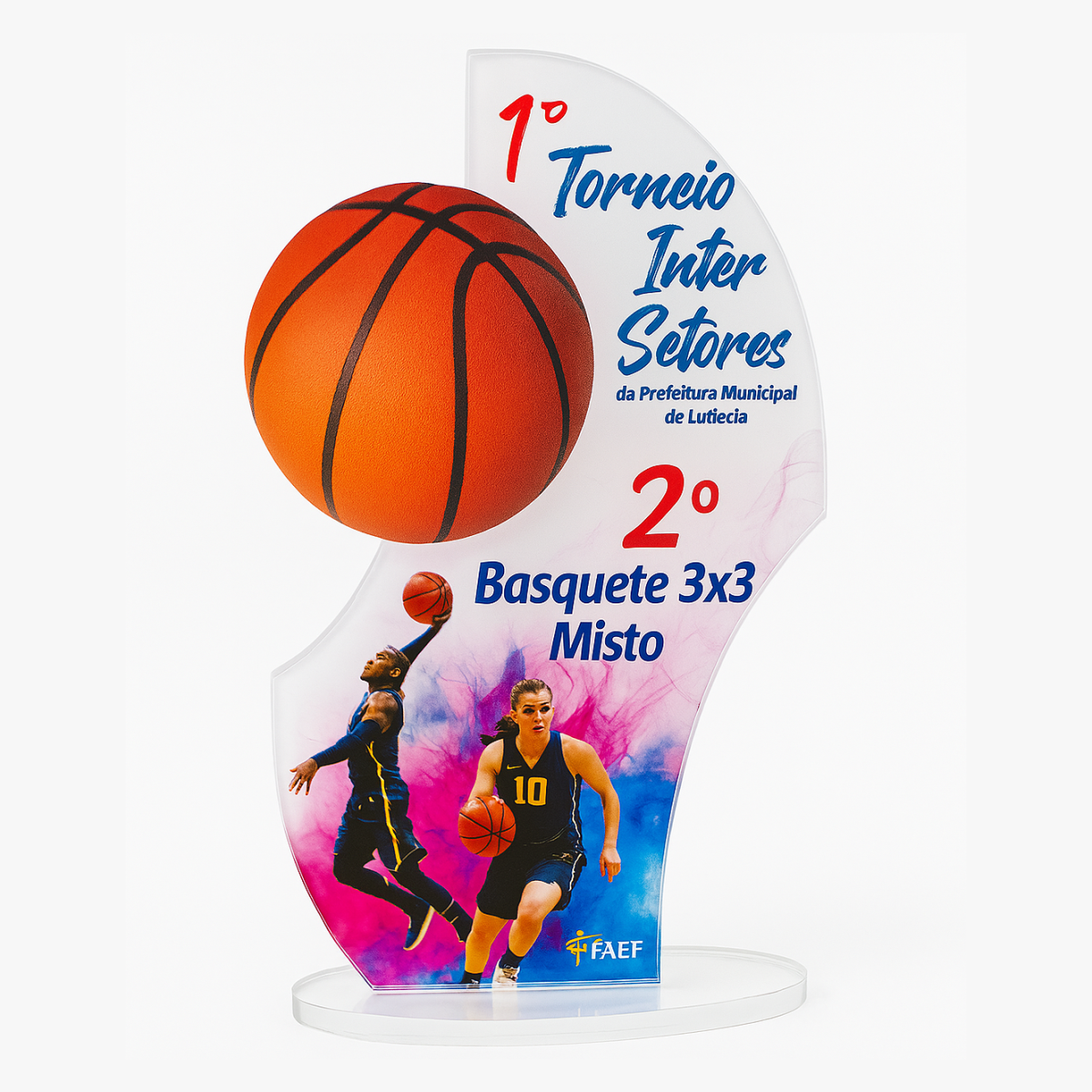Troféu em acrilico dobrado intersetores