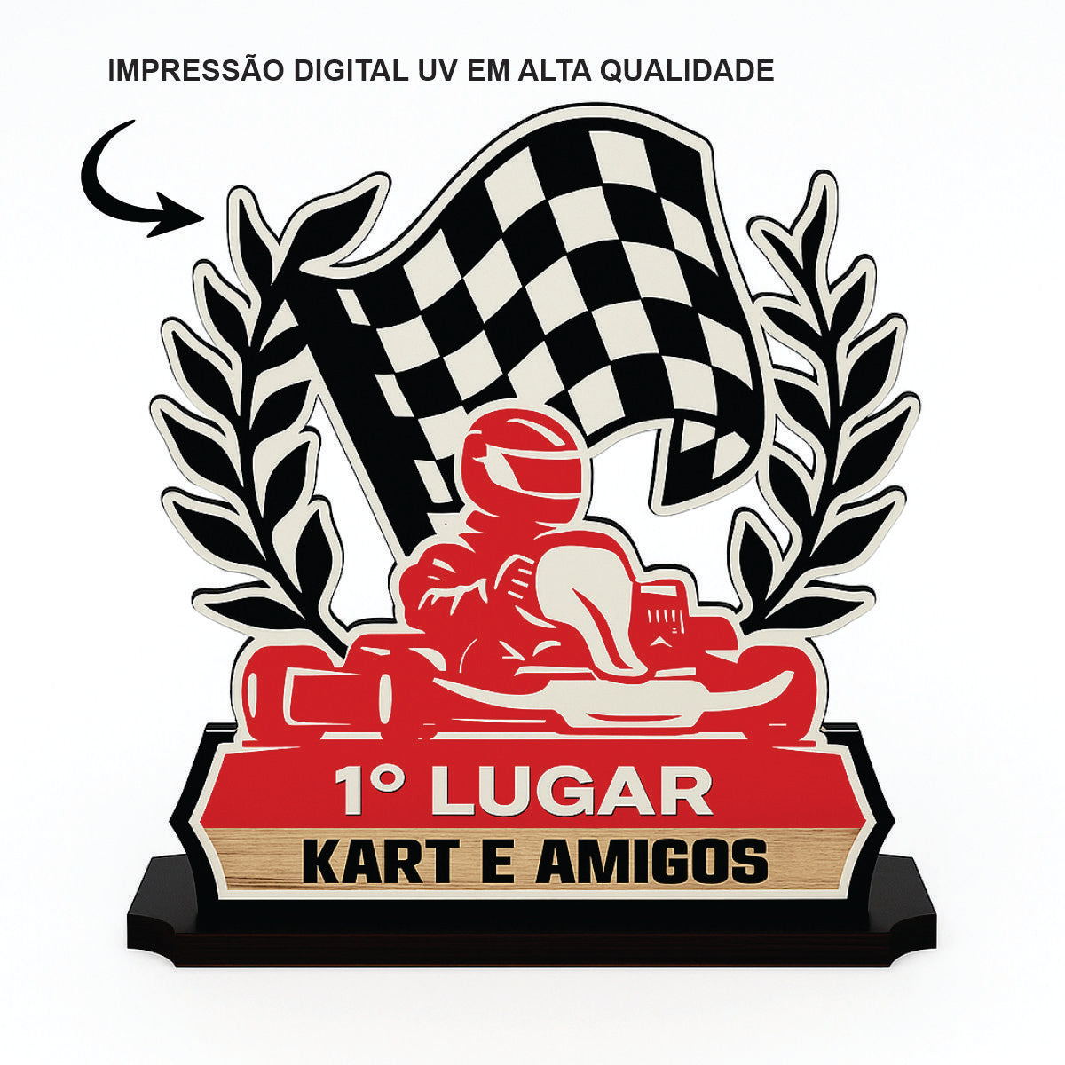 TROFÉU PERSONALIZADO KART