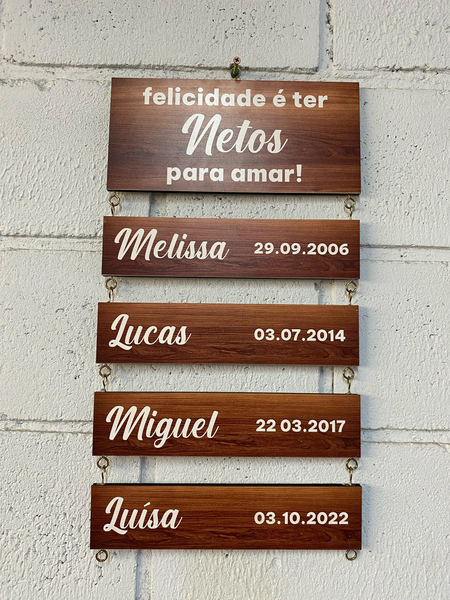 Placa de Netos Personalizada em MDF para Decoração