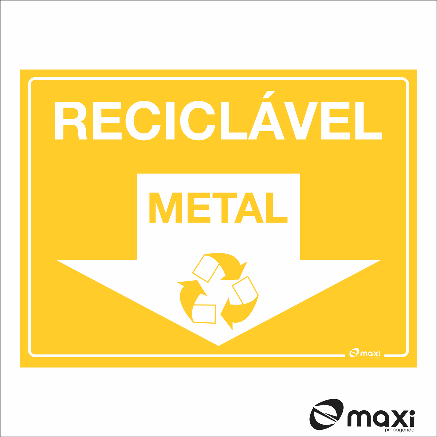 ADESIVO DE COLETA SELETIVA - METAL