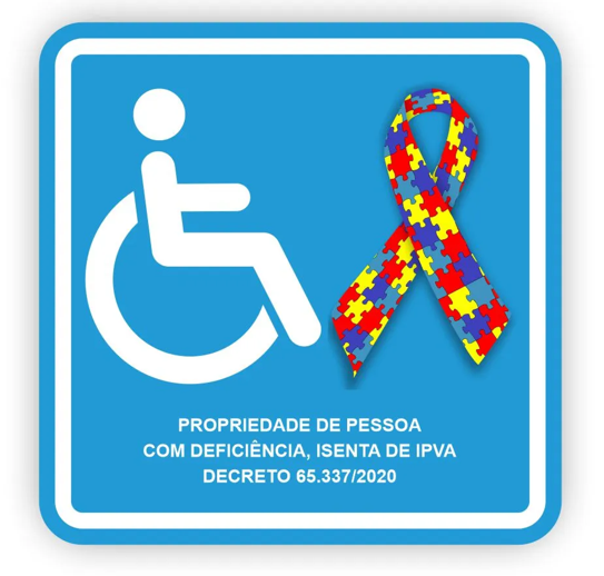 ADESIVO DE SINALIZAÇÃO INCLUSIVA PCD - AUTISTA E CADEIRANTE