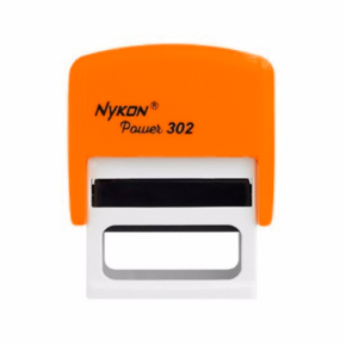 Carimbo Automático Nykon Power 302 - Laranja Neon - Personalizado