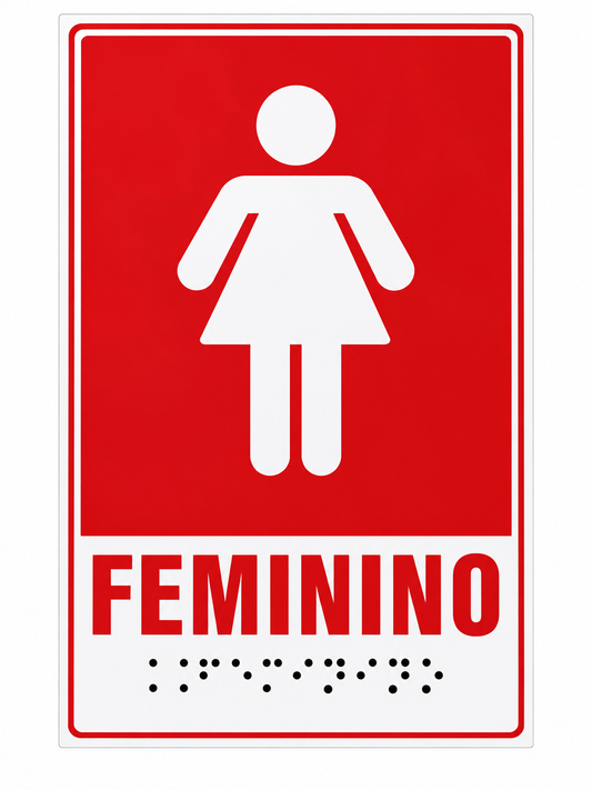 Placas para Sanitário Masculino e Feminino com Braille