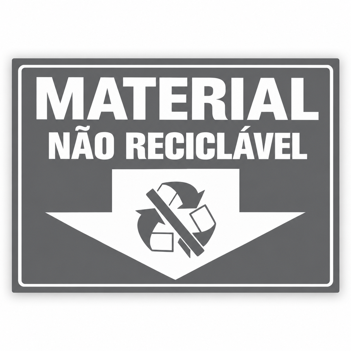 Adesivo de Coleta Seletiva – Material Não Reciclável