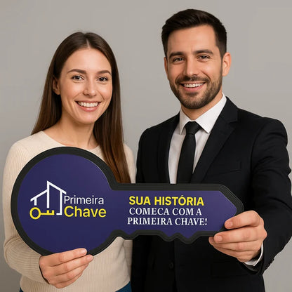 Chave Gigante Personalizada em PVC – Ideal para Entrega de Imóveis