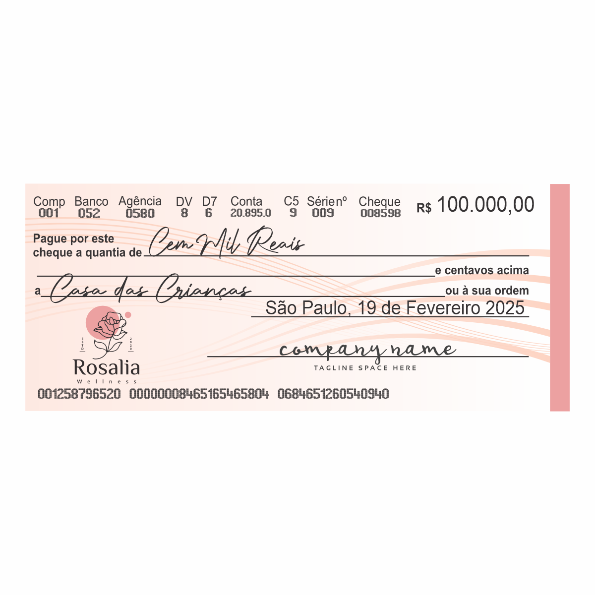 CHEQUE GIGANTE PARA PREMIAÇÃO