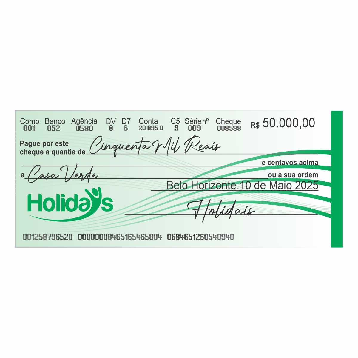 CHEQUE GIGANTE PARA PREMIAÇÃO