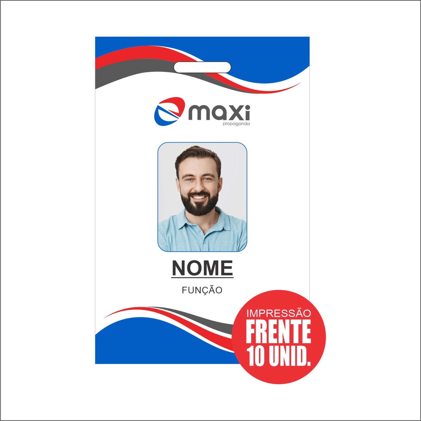 Crachá em PVC com impressão U.V FRENTE- 10 Unidaaes