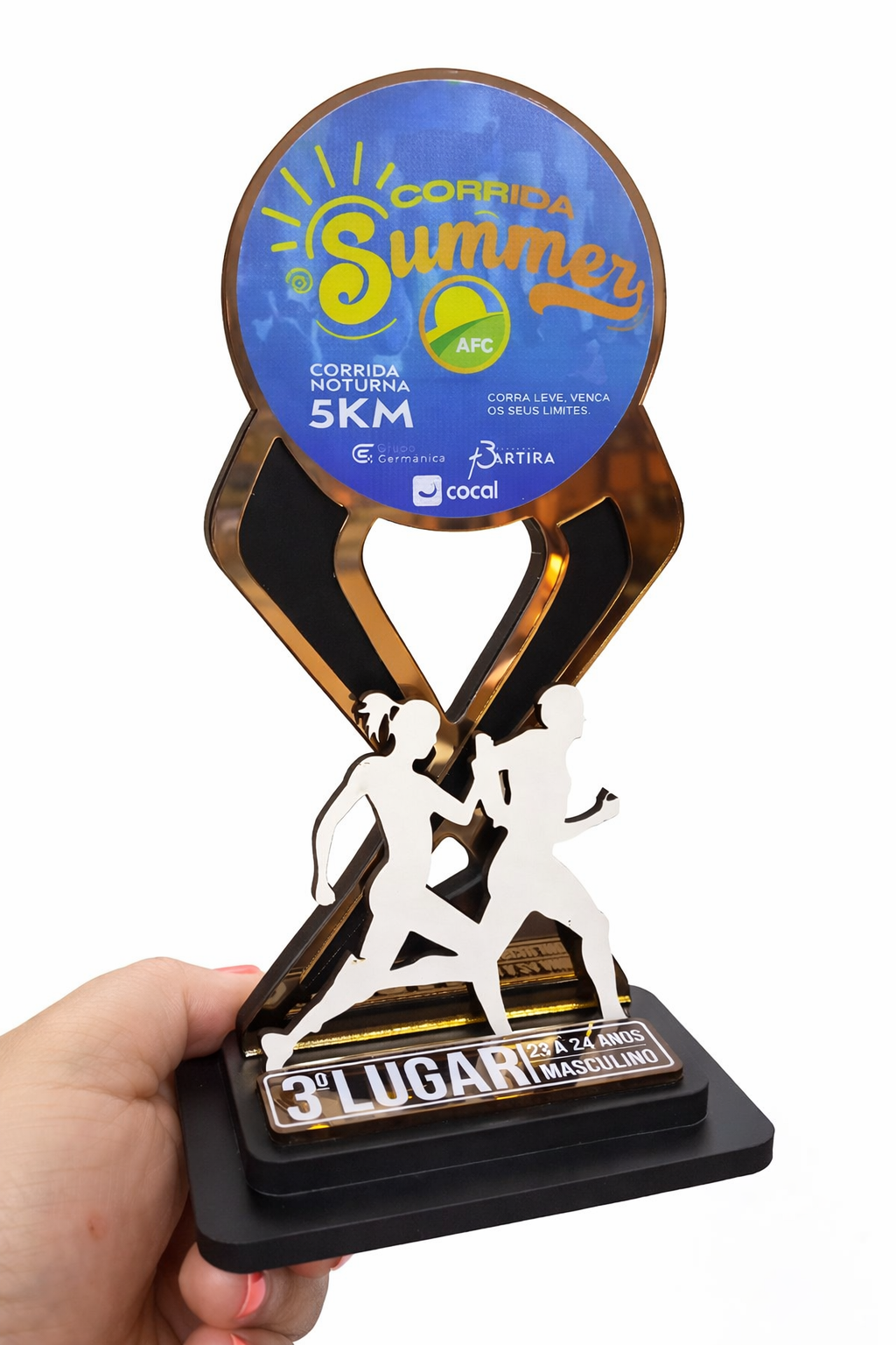 Troféu Personalizado de Corrida 20x10cm