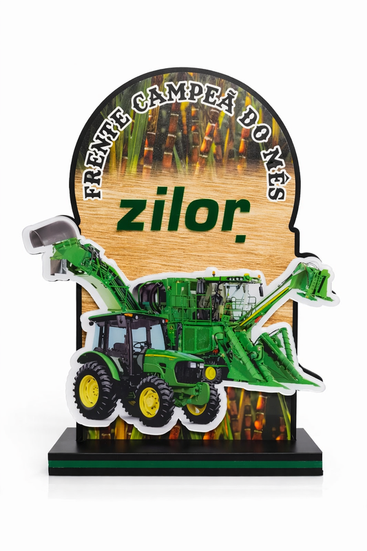 Troféu Personalizado de Campeão do Mês 40x35cm