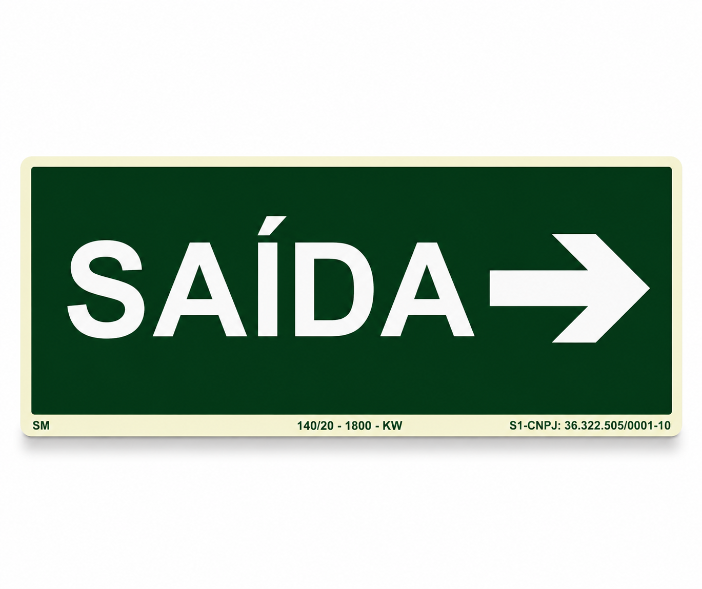 PLACA ROTA DE FUGA - SAÍDA DIREITA SETA