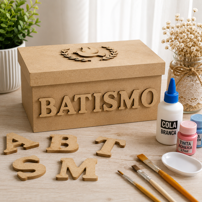 KIT LETRAS EM MDF CRU PARA ARTESANATO E DECORAÇÃO ALFABETO