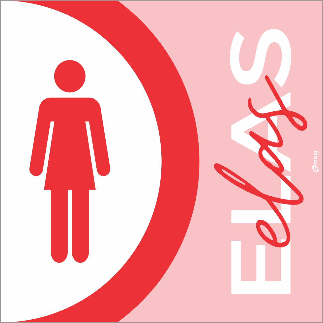 PLACA PARA SANITARIO FEMININO