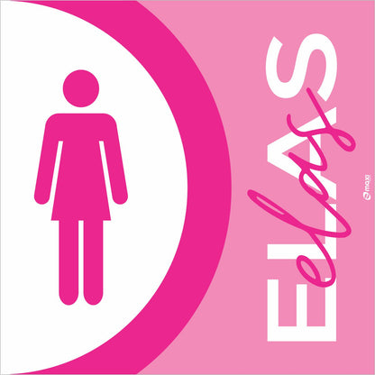 PLACA PARA SANITARIO FEMININO