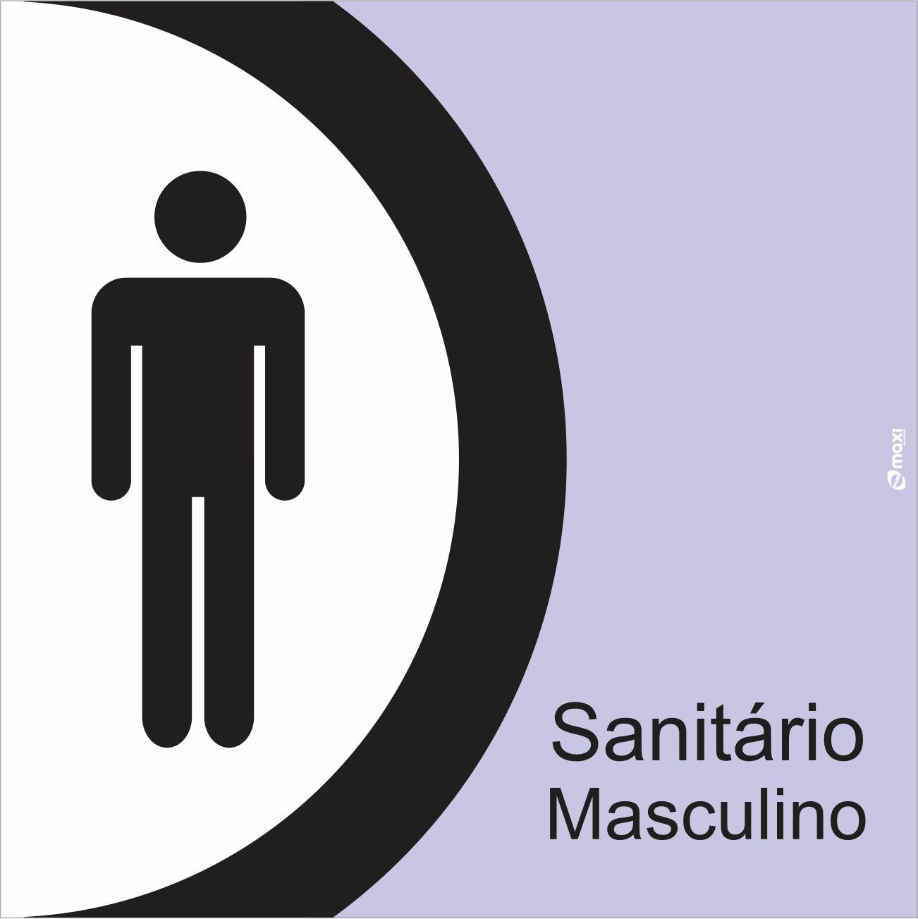 PLACA PARA SANITARIO MASCULINO