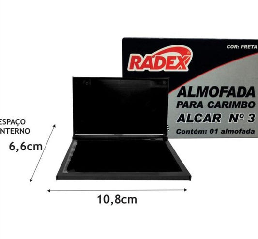 ALMOFADA PARA CARIMBO Nº 3 - 10,8X6,6CM - RADEX