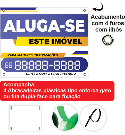 PLACA ALUGA-SE PARA PERSONALIZAR