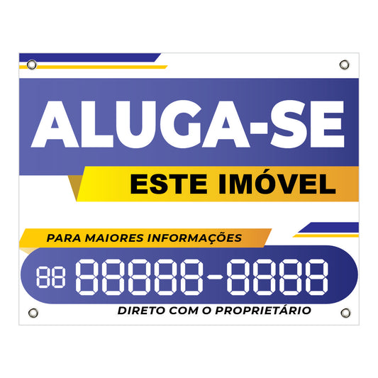 PLACA ALUGA-SE PARA PERSONALIZAR