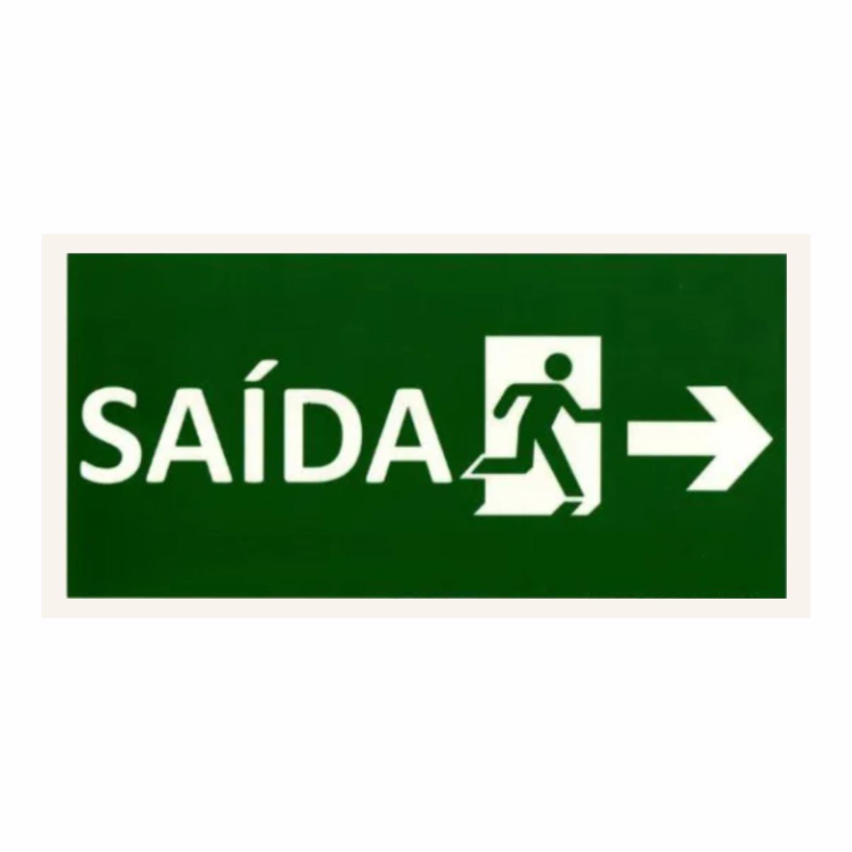 PLACA ROTA DE FUGA - SAIDA PARA DIREITA