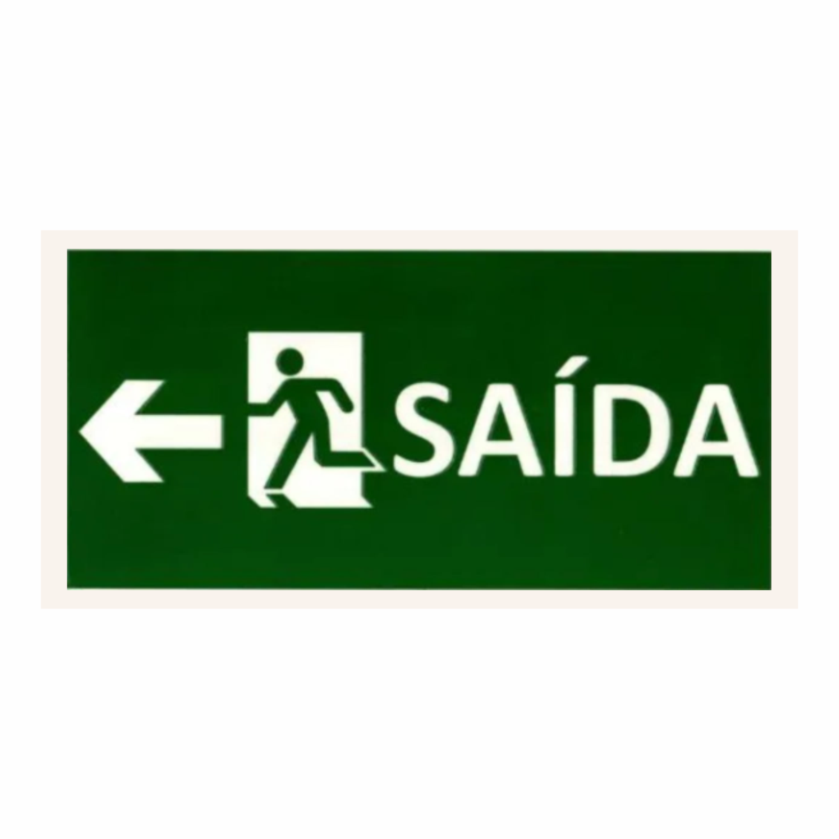 PLACA ROTA DE FUGA - SAIDA PARA ESQUERDA