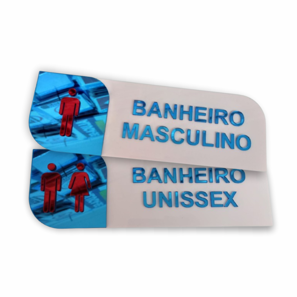 PLACA PARA SANITARIO FEMININO/MASCULINO