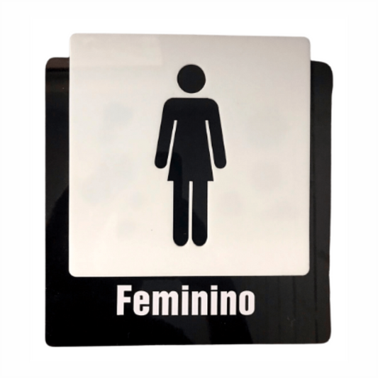 PLACA PARA SANITARIO FEMININO