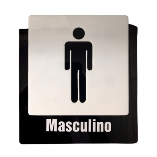 PLACA PARA SANITARIO MASCULINO