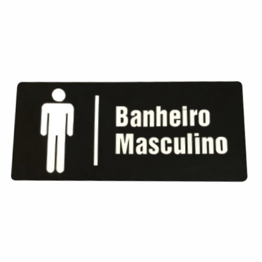 PLACA PARA SANITARIO MASCULINO