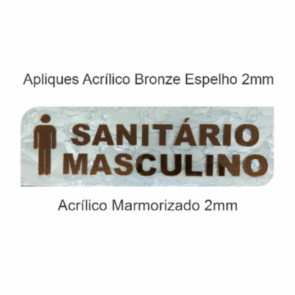 PLACA PARA SANITÁRIO FEMININO/MASCULINO