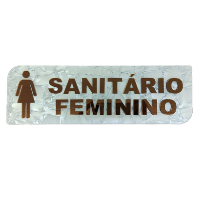 PLACA PARA SANITÁRIO FEMININO/MASCULINO