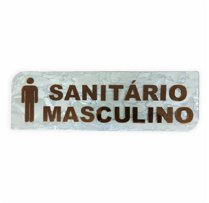 PLACA PARA SANITÁRIO FEMININO/MASCULINO