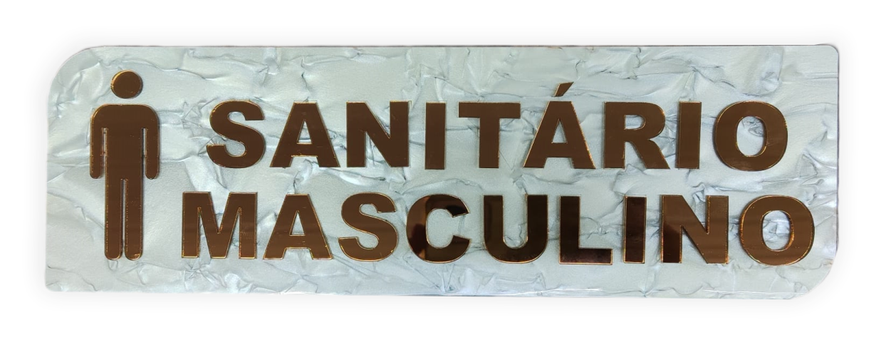 PLACA PARA SANITÁRIO FEMININO/MASCULINO