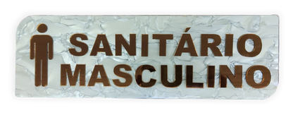 PLACA PARA SANITÁRIO FEMININO/MASCULINO