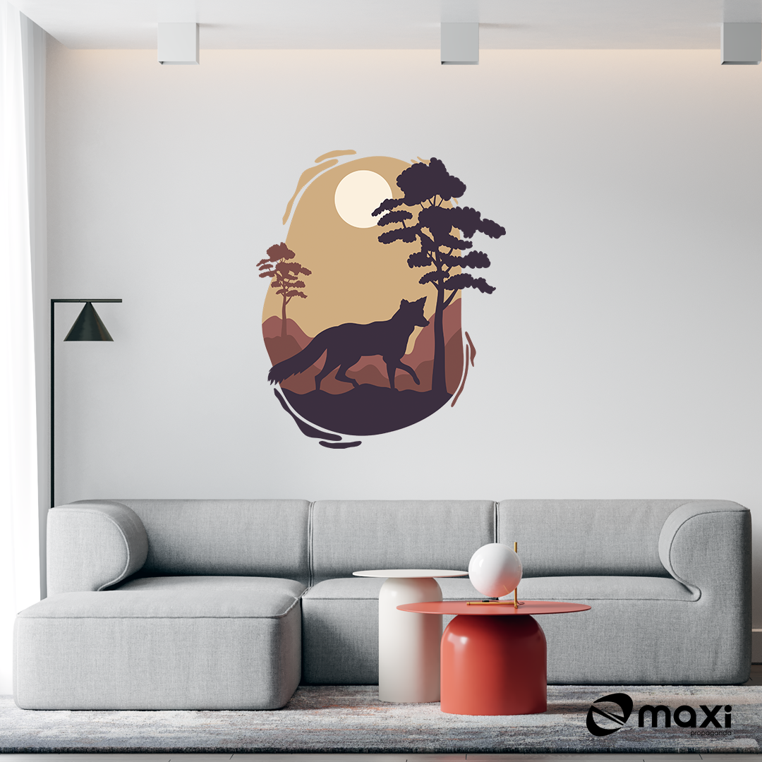 ADESIVO DECORATIVO PARA SALA - RAPOSA