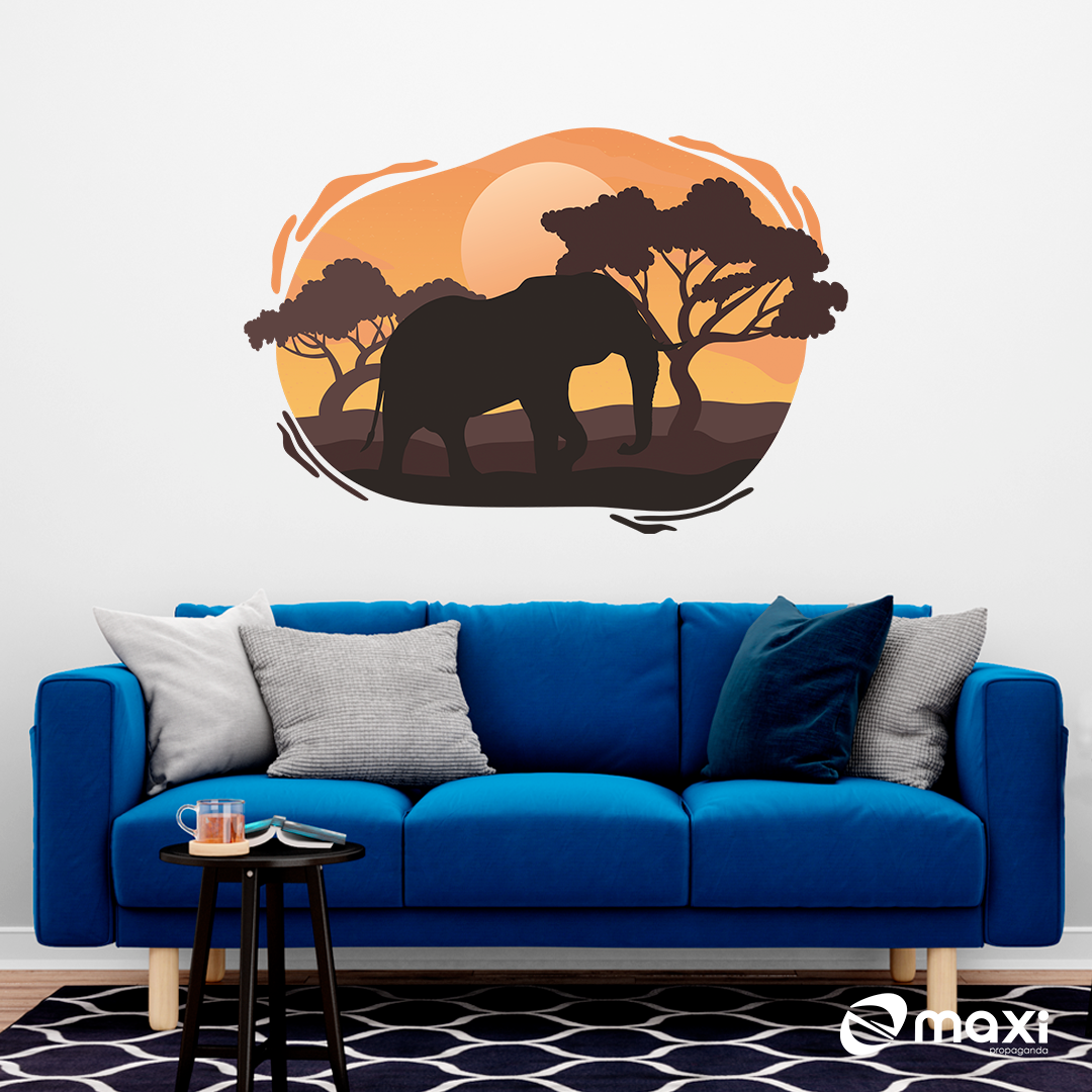 ADESIVO DECORATIVO PARA SALA - ELEFANTE