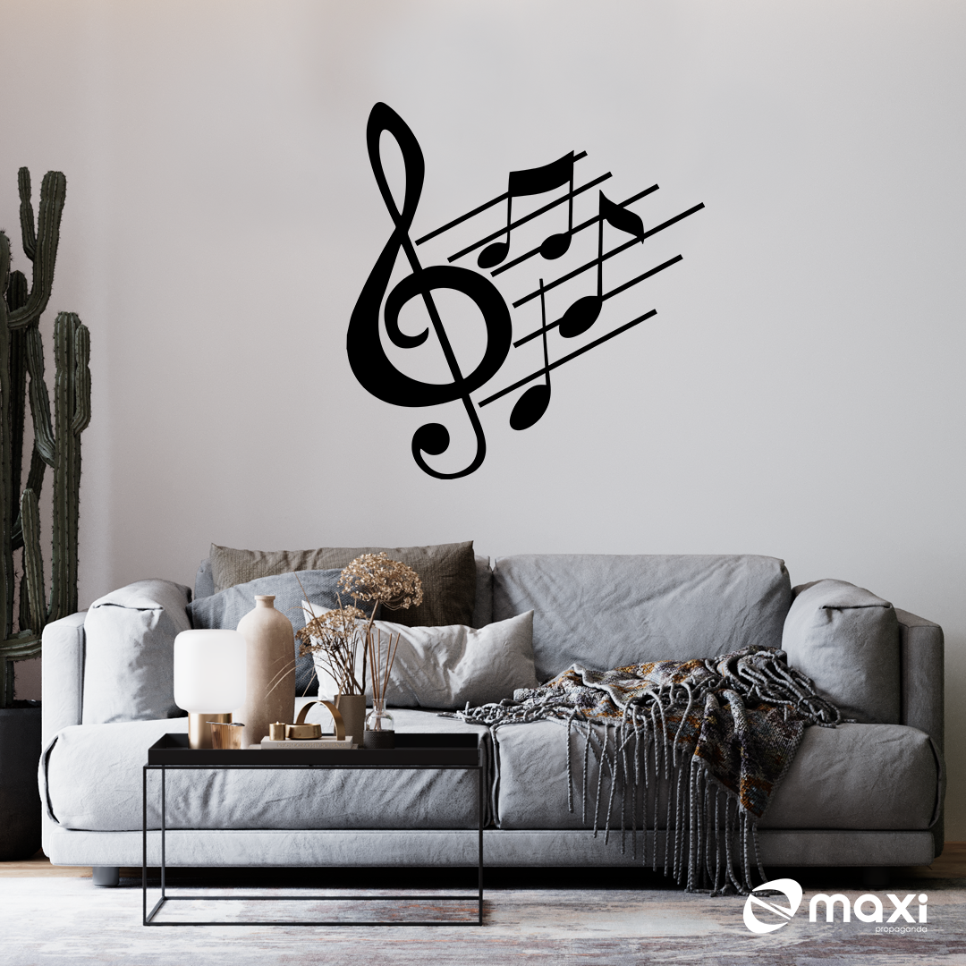 ADESIVO DECORATIVO PARA SALA - NOTA MUSICAL