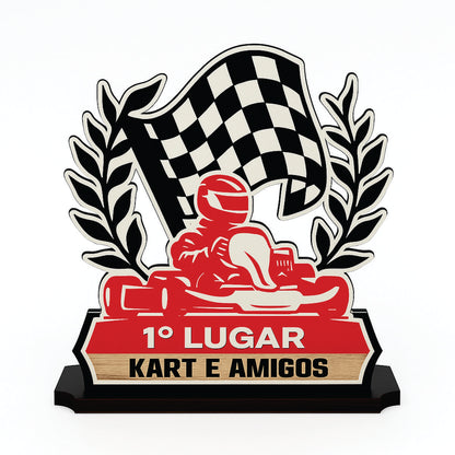 TROFÉU PERSONALIZADO KART