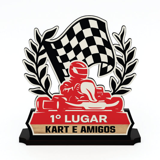 TROFÉU PERSONALIZADO KART