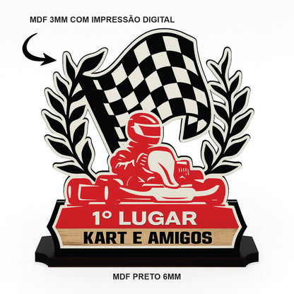 TROFÉU PERSONALIZADO KART