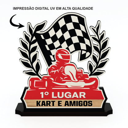 TROFÉU PERSONALIZADO KART
