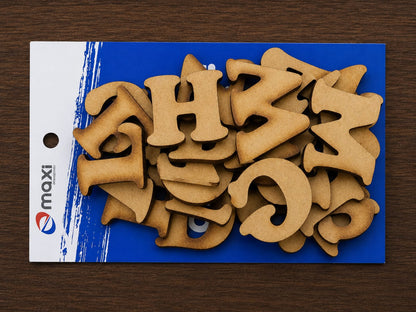 KIT LETRAS EM MDF CRU PARA ARTESANATO E DECORAÇÃO ALFABETO